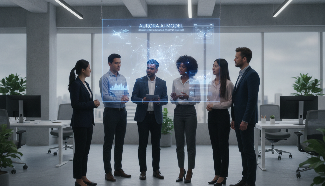 Pessoas em escritório analisam projeção do modelo Claude Opus 5.5 | Imagine Company - Agência de Marketing e Vendas em Goiânia - GO - BRASIL