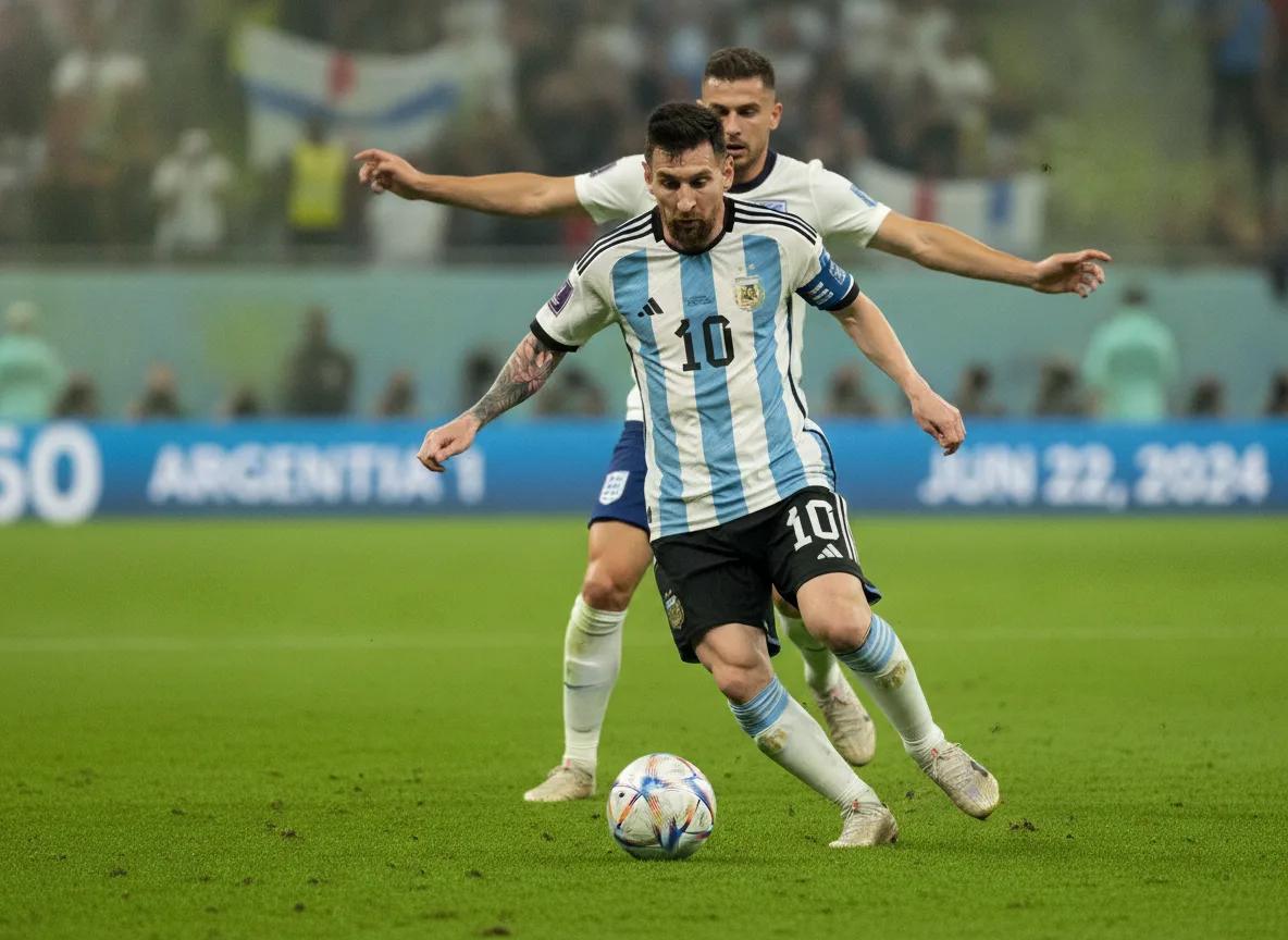 Lionel Messi dribla jogador inglês na Copa 2026 | Imagine Company - Agência de Marketing e Vendas em Goiânia - GO - BRASIL