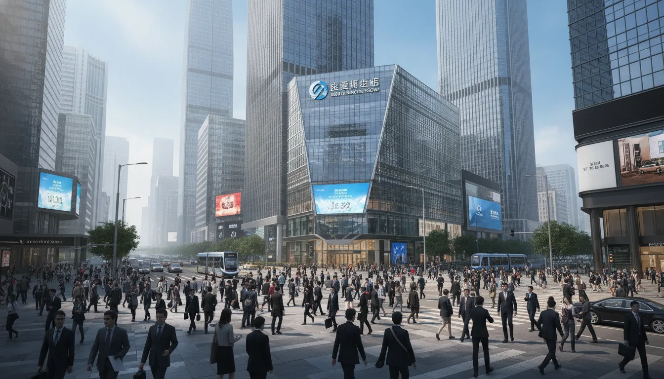 Pessoas caminhando em área urbana com arranha-céus na China | Imagine Company - Agência de Marketing e Vendas em Goiânia - GO - BRASIL