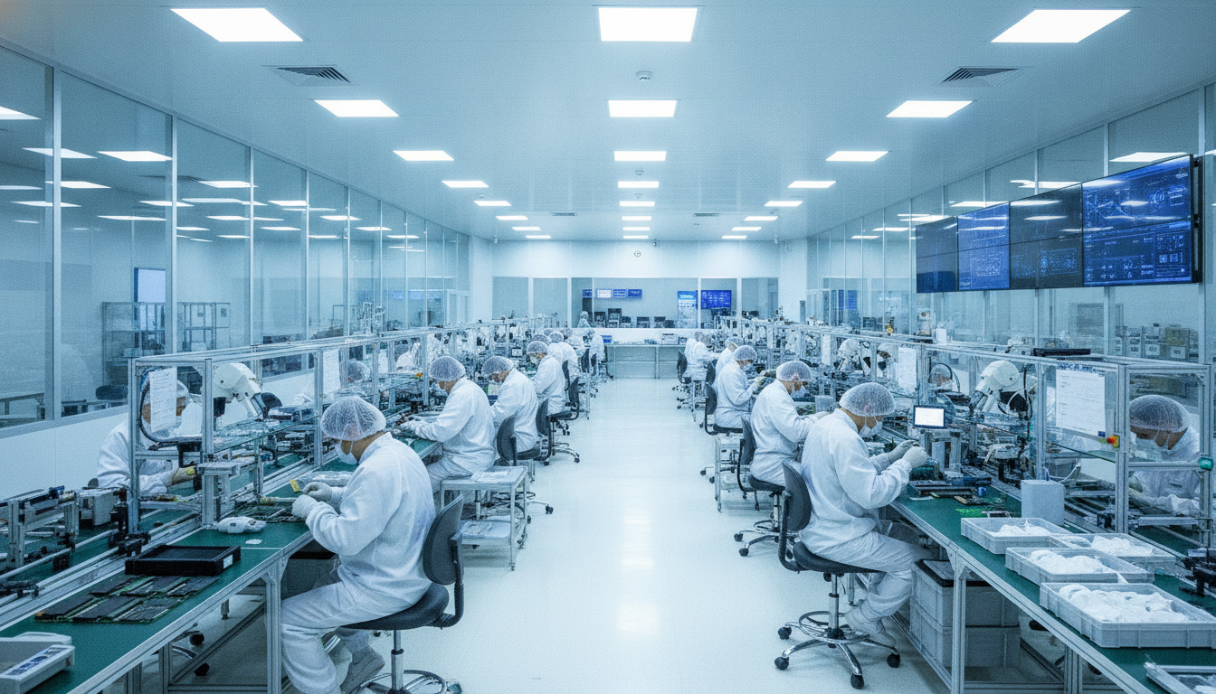 Funcionários em laboratório de tecnologia da HT Micron | Imagine Company - Agência de Marketing e Vendas em Goiânia - GO - BRASIL