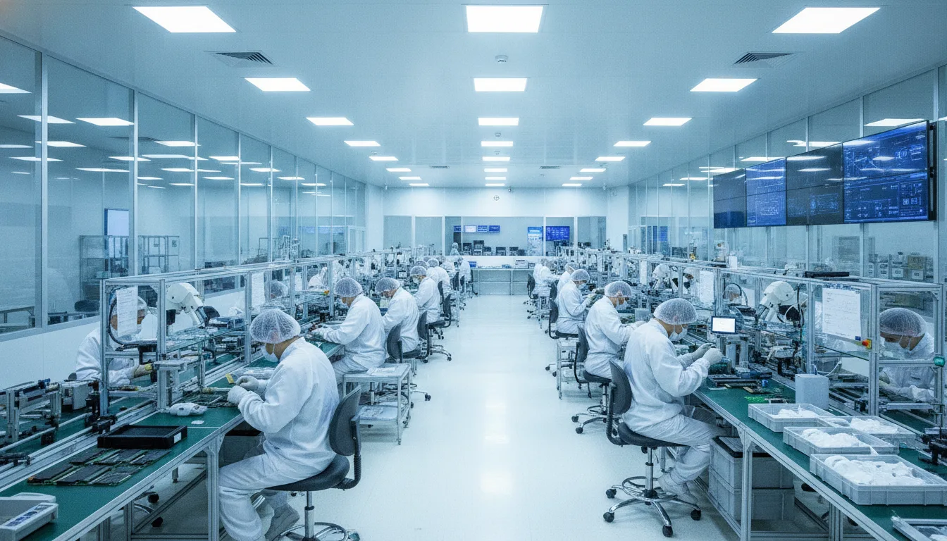 Funcionários em laboratório de tecnologia da HT Micron | Imagine Company - Agência de Marketing e Vendas em Goiânia - GO - BRASIL
