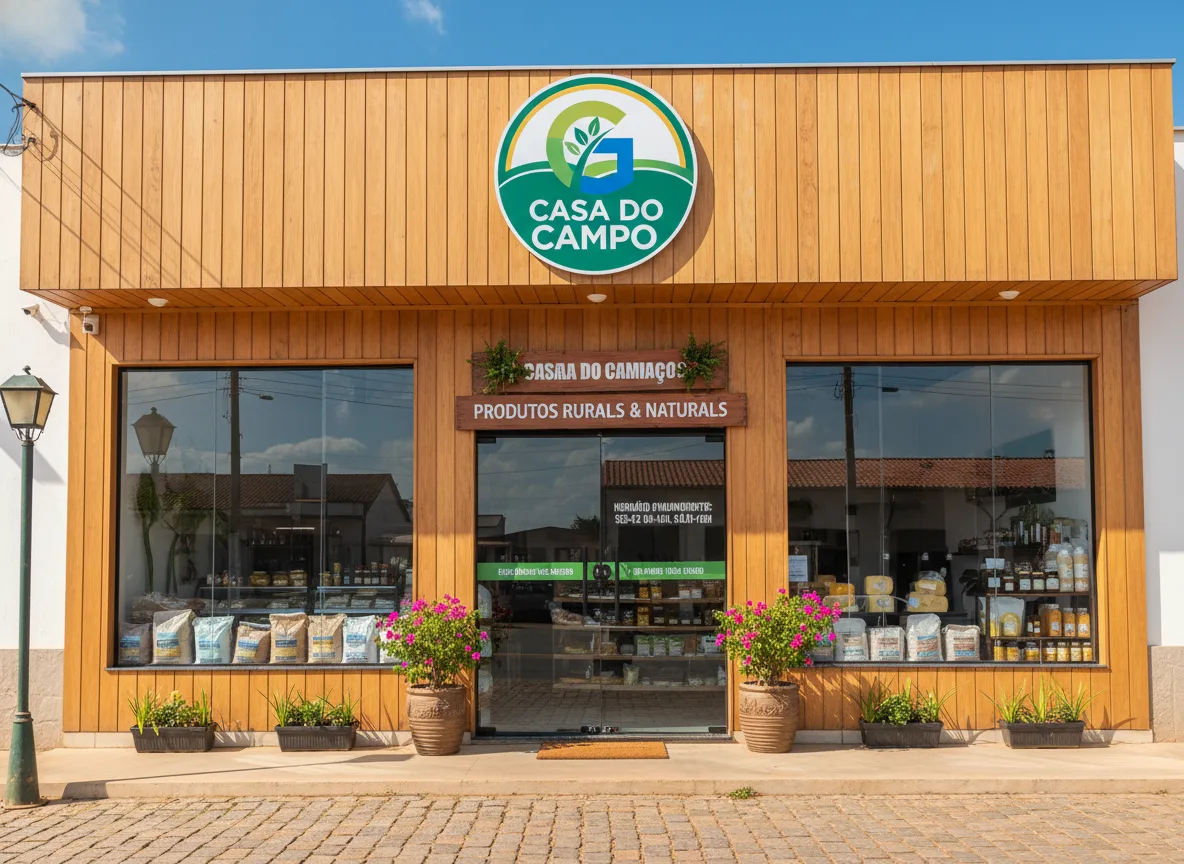 Fachada da loja Casa do Campo com produtos rurais e naturais em Goiás | Imagine Company - Agência de Marketing e Vendas em Goiânia - GO - BRASIL