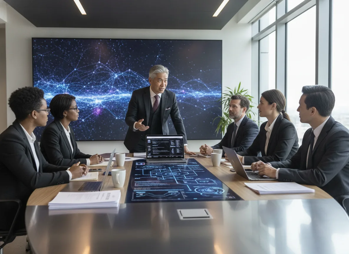 CEO da Nvidia em reunião com equipe sobre inteligência artificial | Imagine Company - Agência de Marketing e Vendas em Goiânia - GO - BRASIL