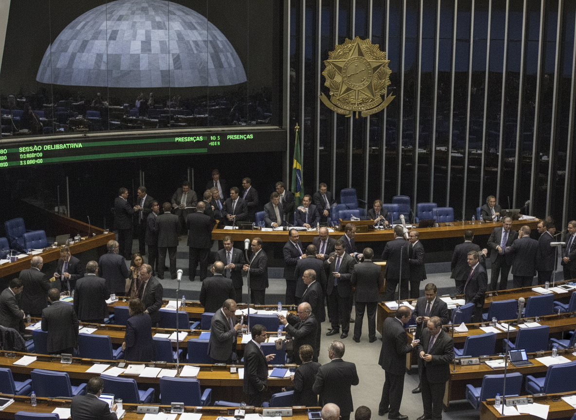 Plenário do Congresso Nacional com parlamentares discutindo reformas e conflitos no Supremo | Imagine Company - Agência de Marketing e Vendas em Goiânia - GO - BRASIL