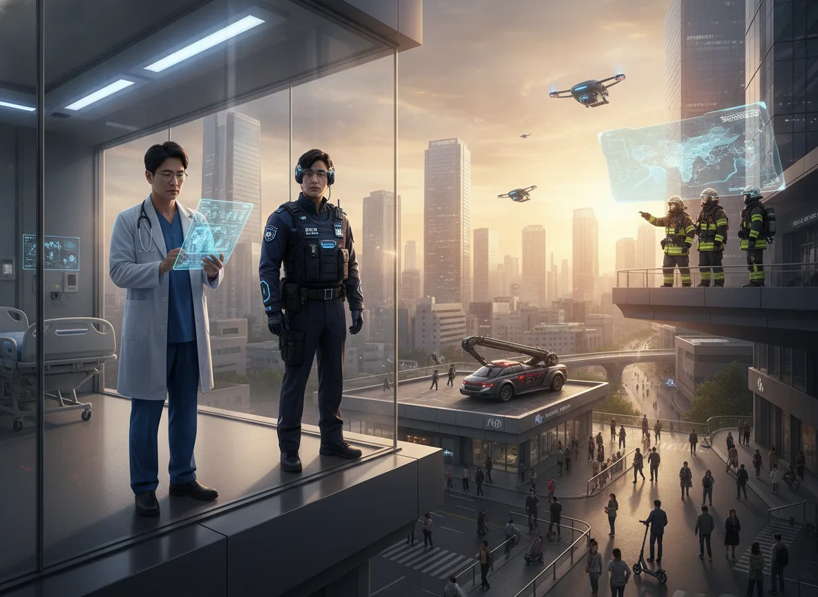 Profissionais usando IA em ambiente urbano na Coreia do Sul | Imagine Company - Agência de Marketing e Vendas em Goiânia - GO - BRASIL