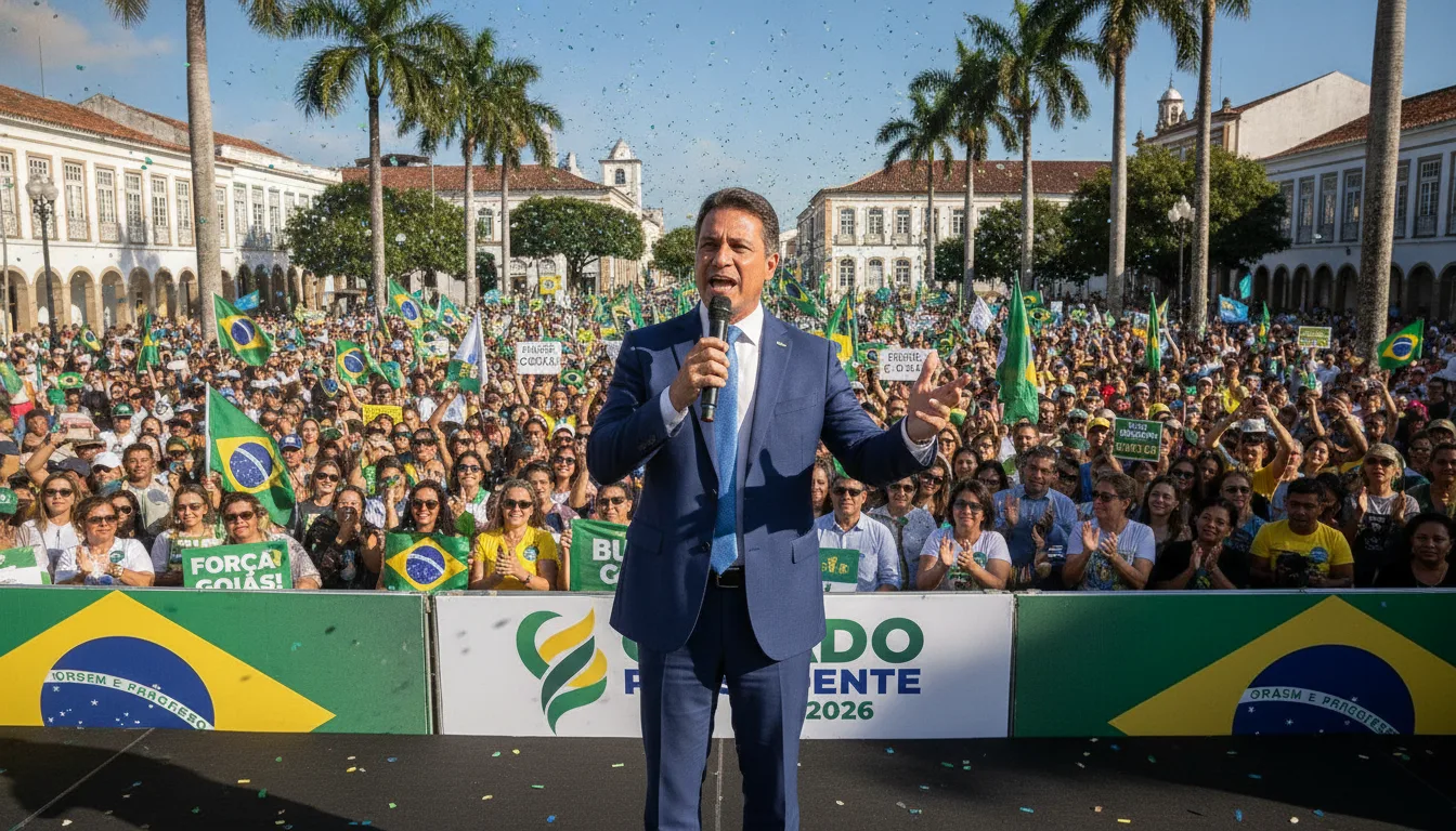 Caiado fala para multidão em comício ao ar livre em Goiás | Imagine Company - Agência de Marketing e Vendas em Goiânia - GO - BRASIL