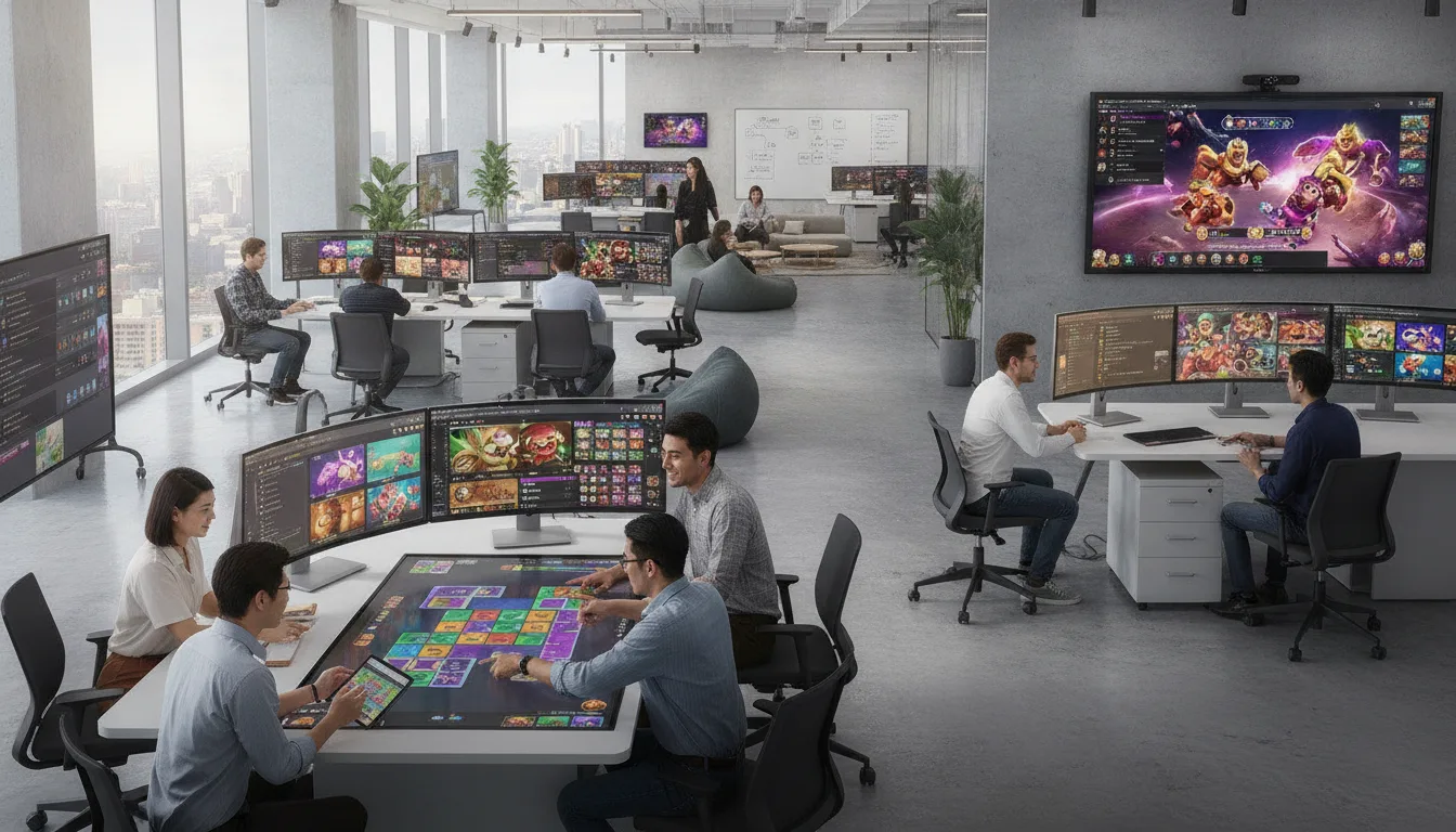 Pessoas trabalhando em escritório de empresa de games para celular | Imagine Company - Agência de Marketing e Vendas em Goiânia - GO - BRASIL