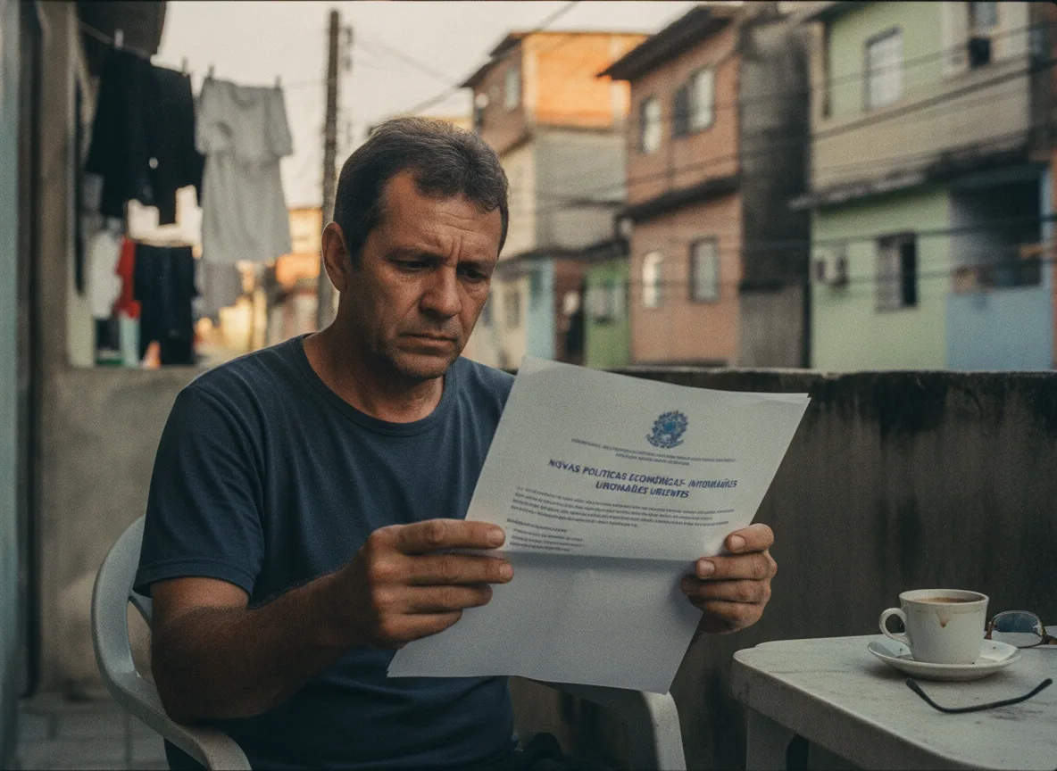 Homem sentado em varanda lendo documento oficial com xícara de café ao lado. | Imagine Company - Agência de Marketing e Vendas em Goiânia - GO - BRASIL