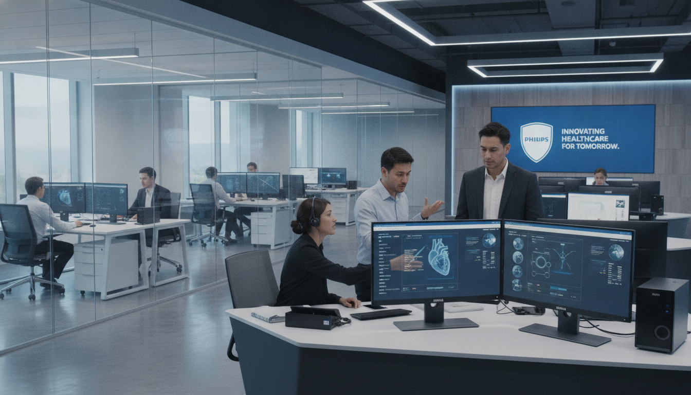 Felipe Basso em reunião sobre IA e saúde na Philips | Imagine Company - Agência de Marketing e Vendas em Goiânia - GO - BRASIL