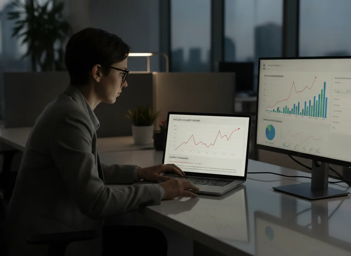 Pessoa analisando gráficos de dados em telas de computador | Imagine Company - Agência de Marketing e Vendas em Goiânia - GO - BRASIL