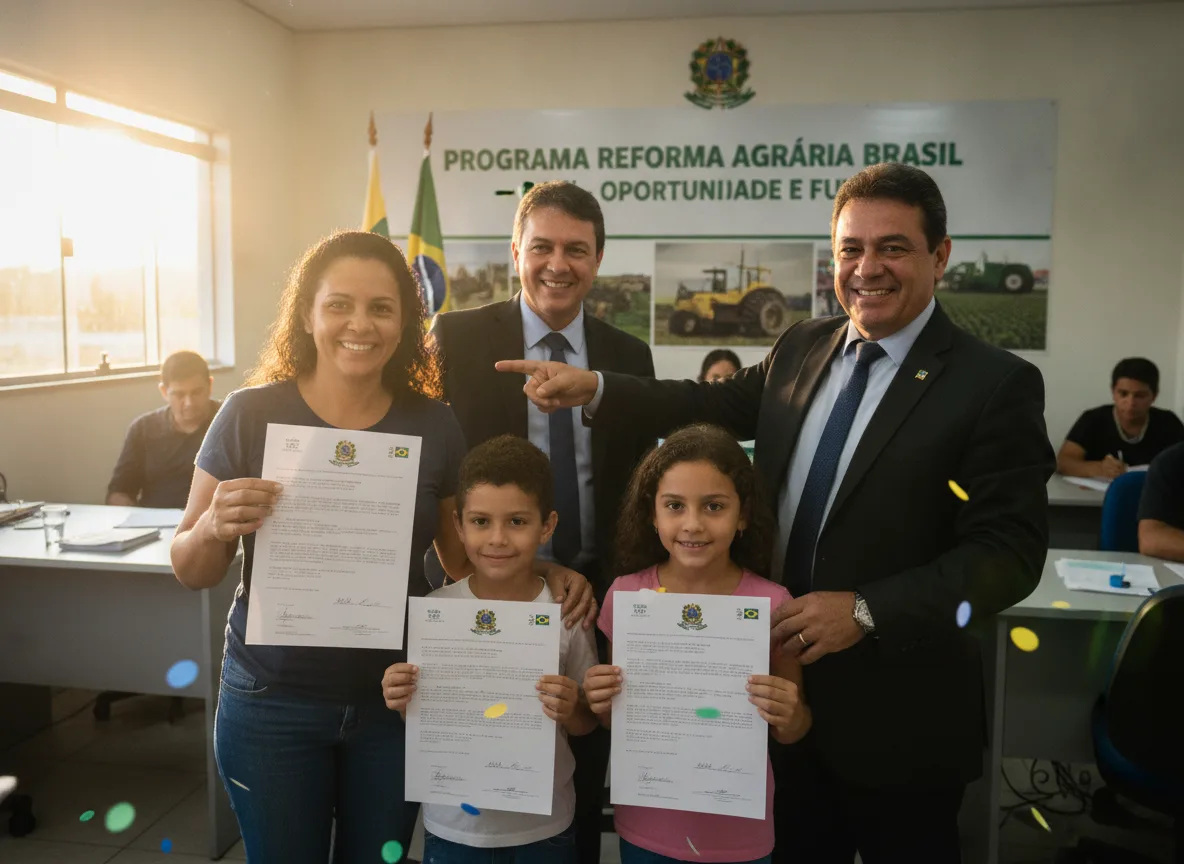 Família recebe documentos da reforma agrária em cerimônia oficial | Imagine Company - Agência de Marketing e Vendas em Goiânia - GO - BRASIL