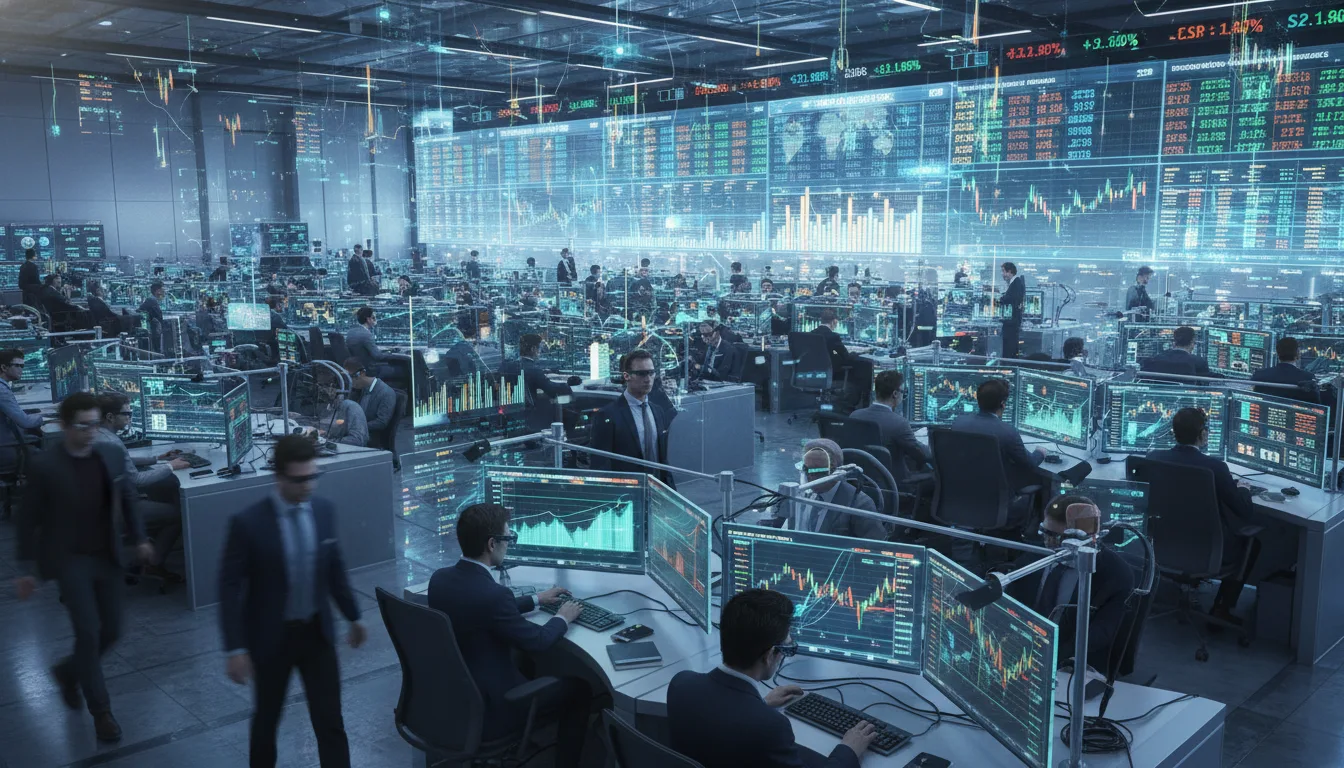 Sala de operações com analistas monitorando o Ibovespa ao vivo | Imagine Company - Agência de Marketing e Vendas em Goiânia - GO - BRASIL
