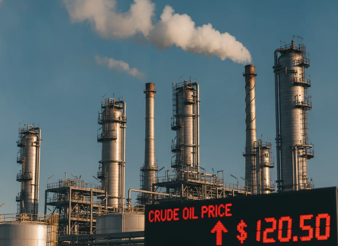 Refinaria de petróleo com preço em destaque no painel digital | Imagine Company - Agência de Marketing e Vendas em Goiânia - GO - BRASIL