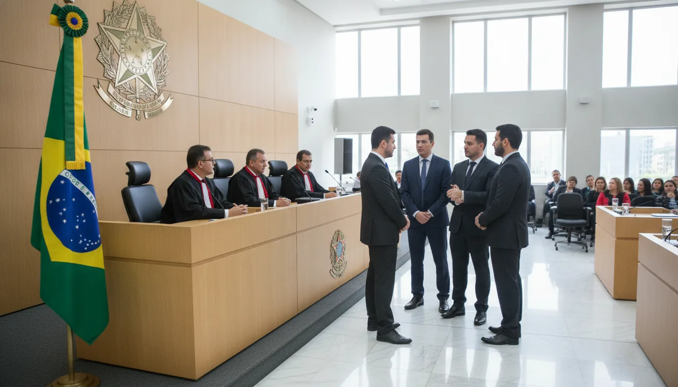 Sessão em tribunal brasileiro discutindo judicialização eleitoral | Imagine Company - Agência de Marketing e Vendas em Goiânia - GO - BRASIL