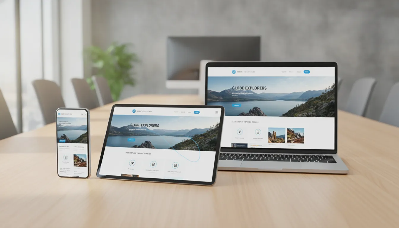 Dispositivos com site responsivo exibido, melhorando a experiência do usuário. | Imagine Company - Agência de Marketing e Vendas em Goiânia - GO - BRASIL