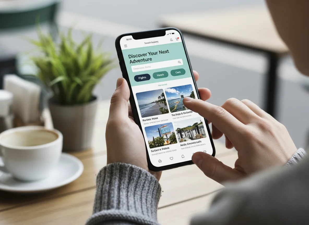 Pessoa usando smartphone para explorar dicas de viagem online | Imagine Company - Agência de Marketing e Vendas em Goiânia - GO - BRASIL