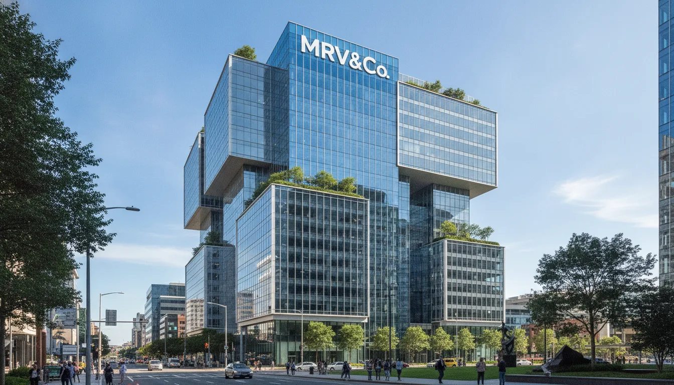 Prédio da MRV&Co com arquitetura moderna e vidros espelhados | Imagine Company - Agência de Marketing e Vendas em Goiânia - GO - BRASIL