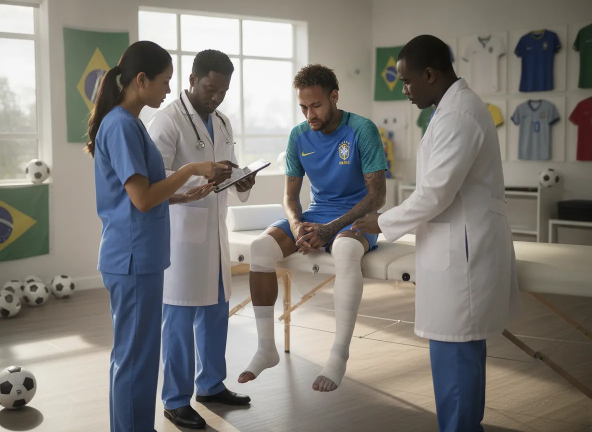 Neymar em recuperação com equipe médica da Seleção Brasileira | Imagine Company - Agência de Marketing e Vendas em Goiânia - GO - BRASIL