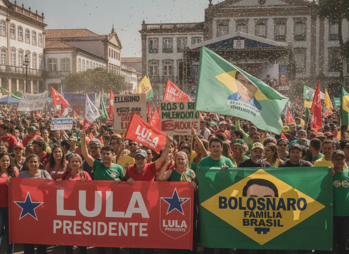 Apoiadores de Lula e Flávio em manifestação política de 2026 | Imagine Company - Agência de Marketing e Vendas em Goiânia - GO - BRASIL