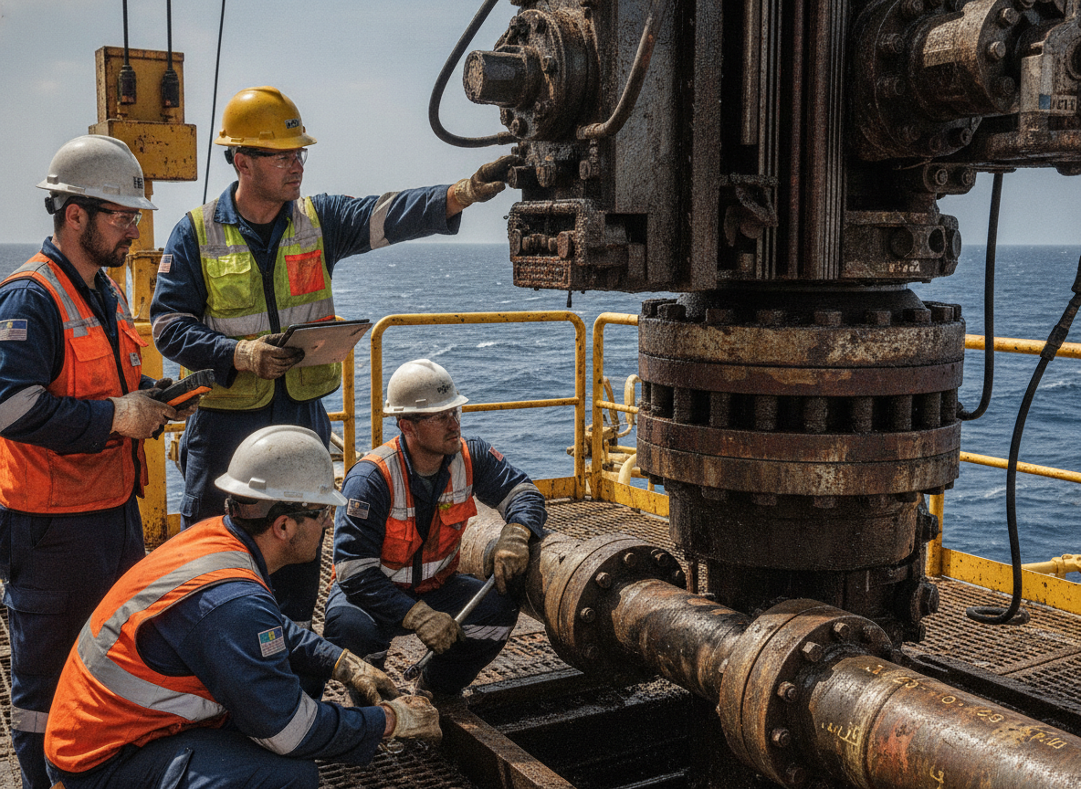 Equipe técnica da Petrobras em plataforma de petróleo no mar | Imagine Company - Agência de Marketing e Vendas em Goiânia - GO - BRASIL