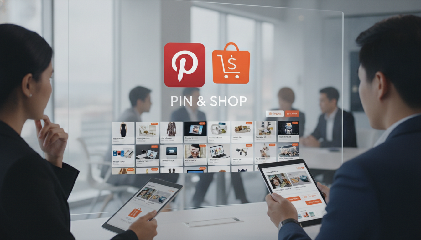 Pessoas usando tablets com interface de compras Pinterest e Shopee | Imagine Company - Agência de Marketing e Vendas em Goiânia - GO - BRASIL