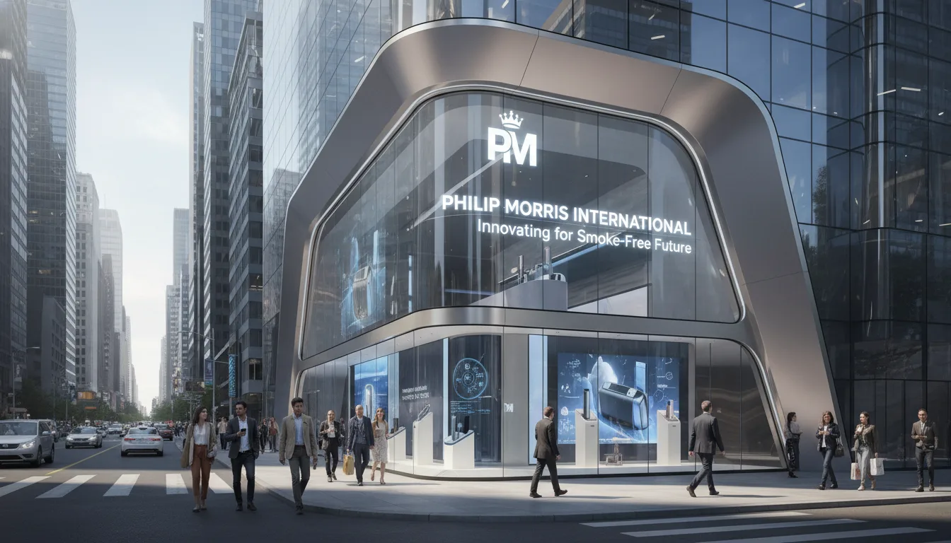 Fachada da Philip Morris com destaque para inovação em produtos sem combustão | Imagine Company - Agência de Marketing e Vendas em Goiânia - GO - BRASIL