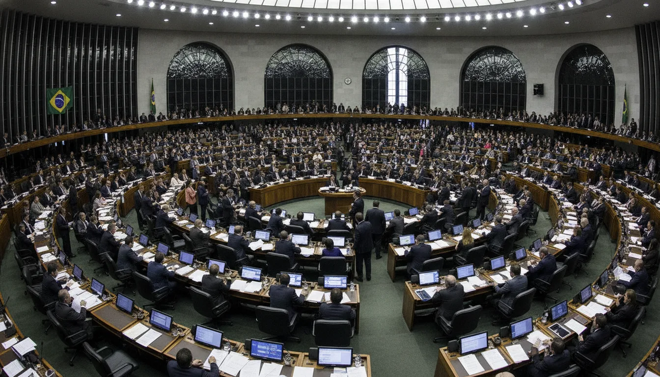 Vista do plenário do Congresso Nacional durante sessão importante | Imagine Company - Agência de Marketing e Vendas em Goiânia - GO - BRASIL