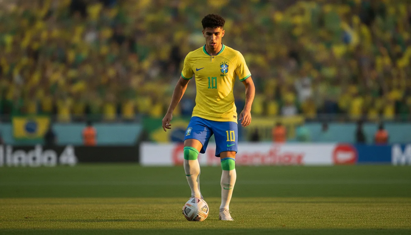Jogador Éderson com uniforme do Brasil na Copa 2026 | Imagine Company - Agência de Marketing e Vendas em Goiânia - GO - BRASIL