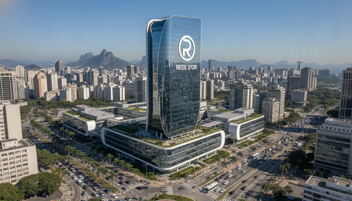 Imagem aérea do edifício da Rede D'Or no Rio de Janeiro | Imagine Company - Agência de Marketing e Vendas em Goiânia - GO - BRASIL