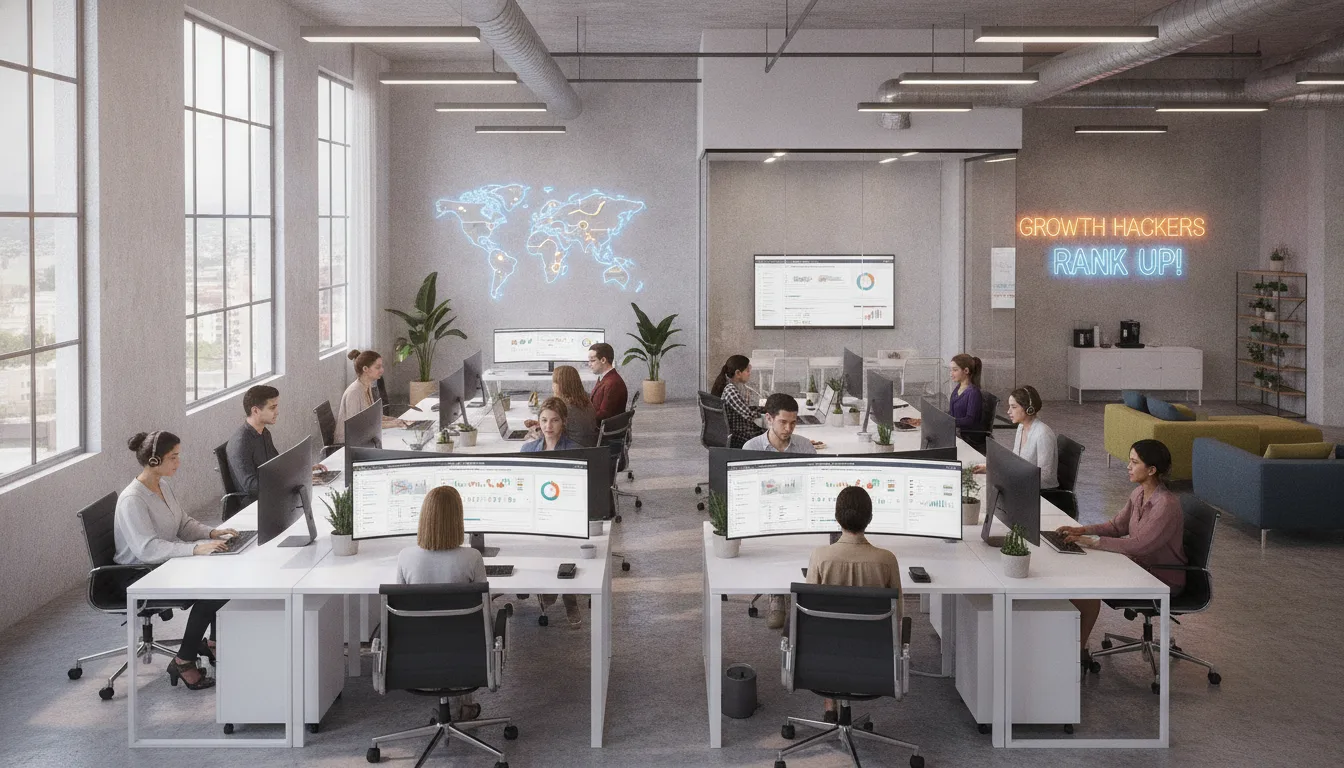 Profissionais trabalhando em um escritório moderno com foco em marketing digital e SEO | Imagine Company - Agência de Marketing e Vendas em Goiânia - GO - BRASIL