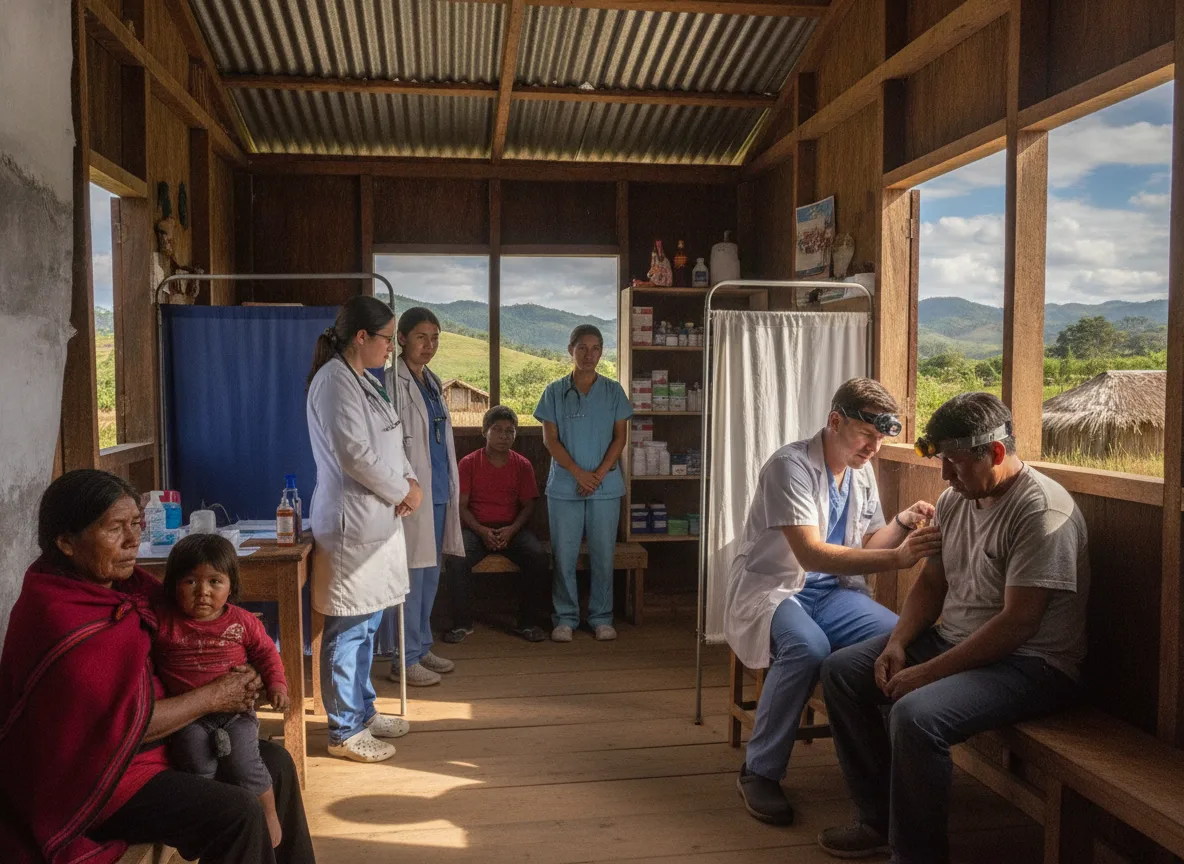 Profissionais de saúde atendem paciente indígena em clínica rural | Imagine Company - Agência de Marketing e Vendas em Goiânia - GO - BRASIL