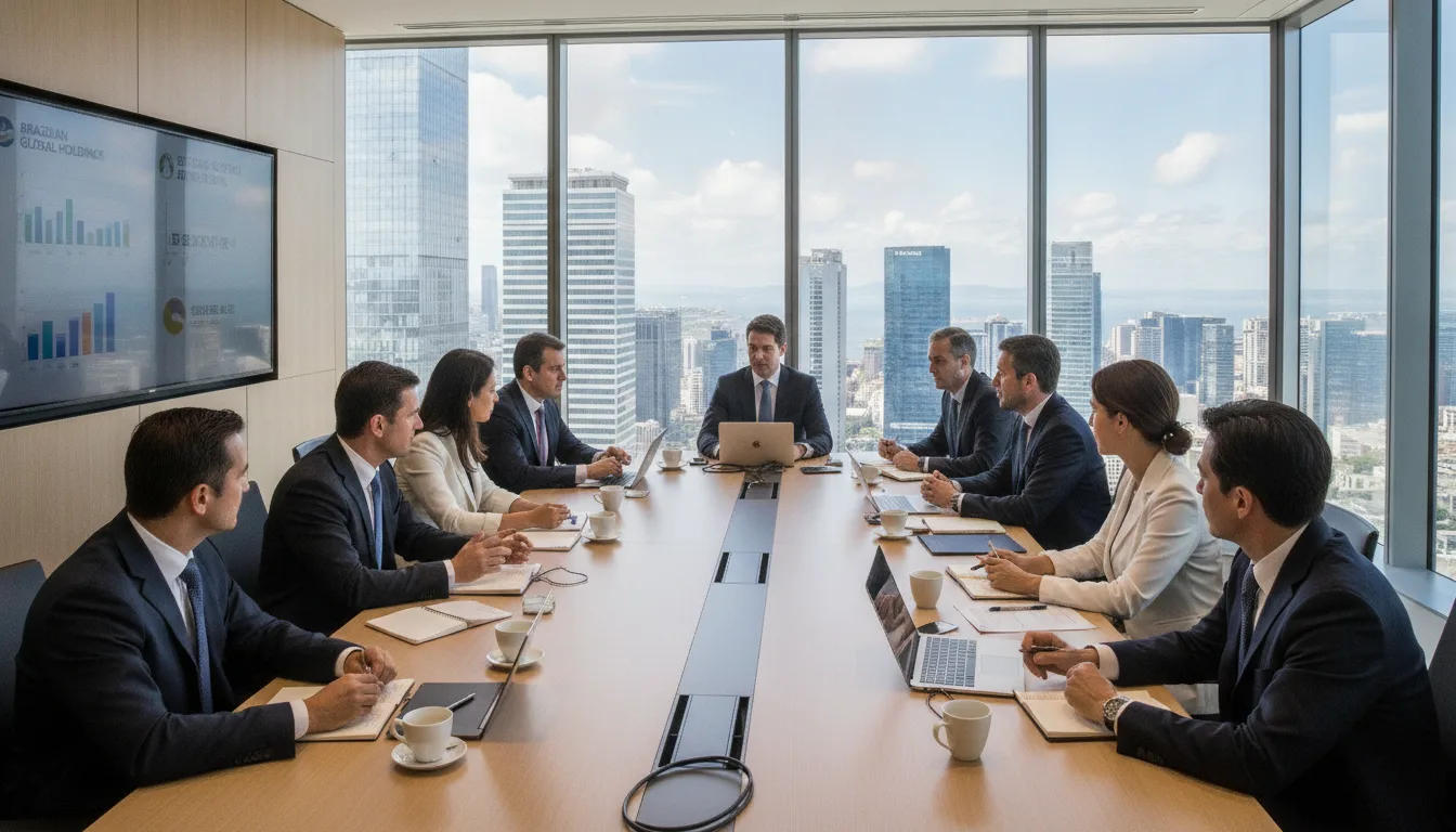 Executivos em reunião sobre tecnologia e IA entre Brasil e Coreia | Imagine Company - Agência de Marketing e Vendas em Goiânia - GO - BRASIL