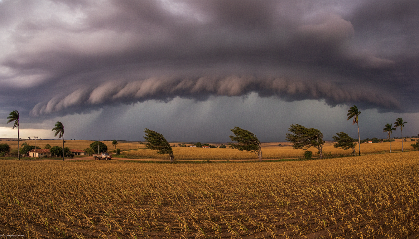 Nuvens escuras e tempestade com ventos fortes em Goiás | Imagine Company - Agência de Marketing e Vendas em Goiânia - GO - BRASIL