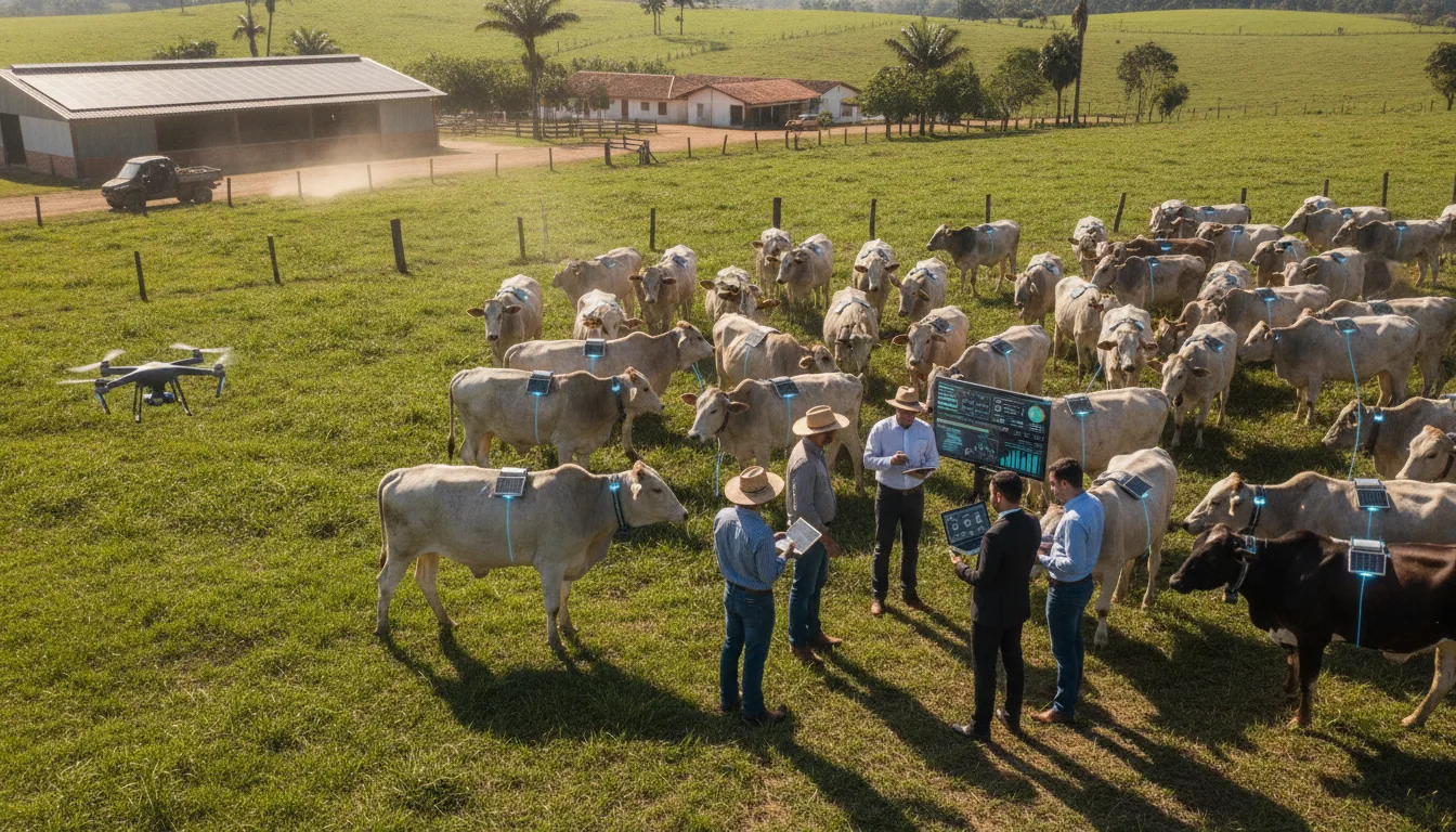 Grupo monitora vacas com drones e tablets em fazenda verde | Imagine Company - Agência de Marketing e Vendas em Goiânia - GO - BRASIL