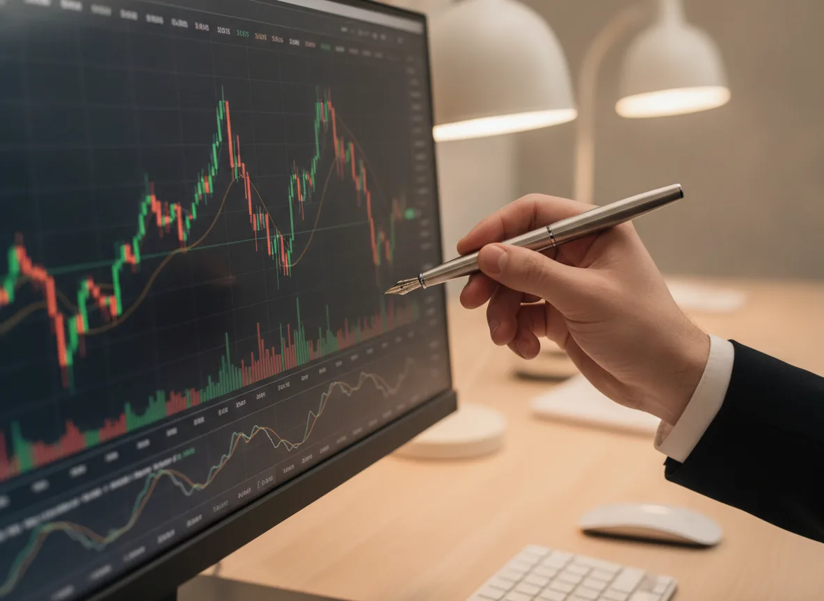 Pessoa analisando gráfico de ações do Ibovespa em tela de computador | Imagine Company - Agência de Marketing e Vendas em Goiânia - GO - BRASIL