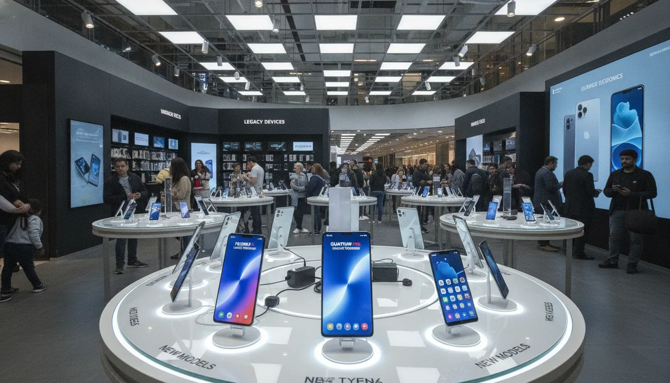 Loja de eletrônicos com smartphones em exposição. | Imagine Company - Agência de Marketing e Vendas em Goiânia - GO - BRASIL